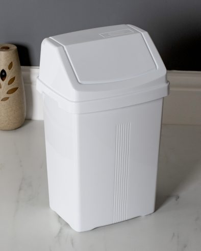 Wham Casa White Swing Bin 8 Litre - ONE CLICK SUPPLIES