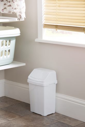 Wham Casa White Swing Bin 8 Litre - ONE CLICK SUPPLIES