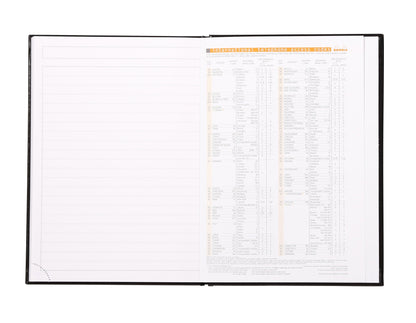 Rhodia A5 Hard Cover Casebound Business Book Ruled 192 Pages Black (Pack 3) - 119231C - ONE CLICK SUPPLIES