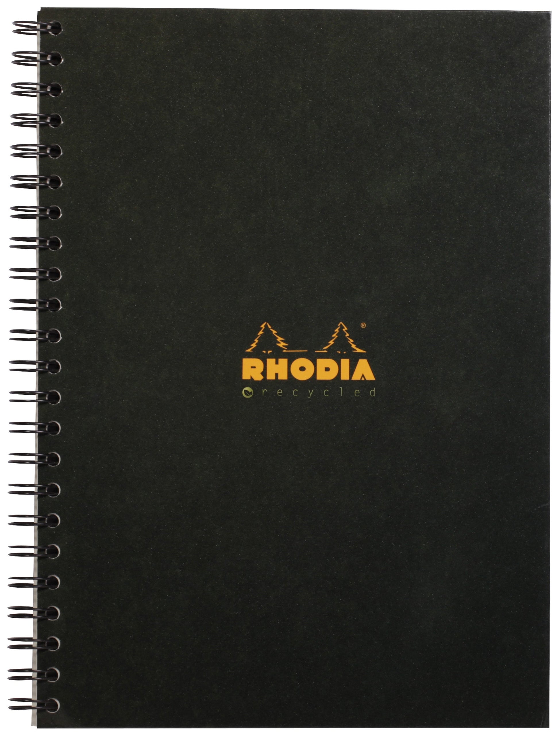 Rhodia A4 Wirebound Hard Cover Notebook Recycled Ruled 160 Pages Black (Pack 3) - 119234C - ONE CLICK SUPPLIES