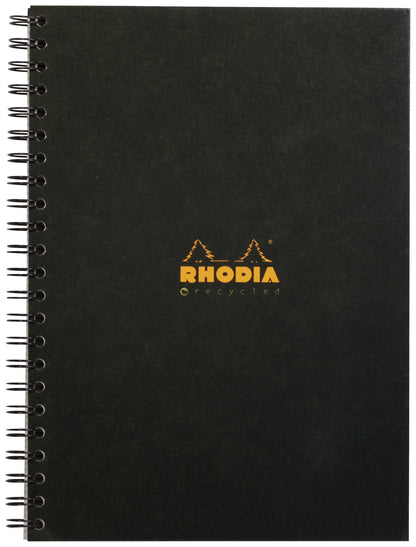 Rhodia A4 Wirebound Hard Cover Notebook Recycled Ruled 160 Pages Black (Pack 3) - 119234C - ONE CLICK SUPPLIES