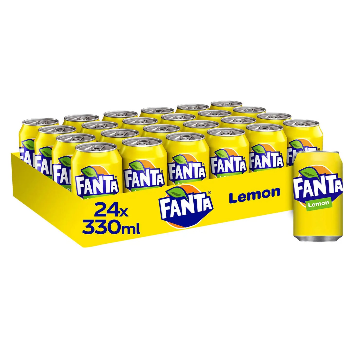 Fanta Lemon Soft Drink 330ml Can (Pack of 24)