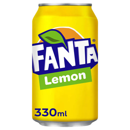 Fanta Lemon Soft Drink 330ml Can (Pack of 24)