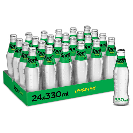 Sprite Zero Iconic GLASS Bottles 24 x 330ml