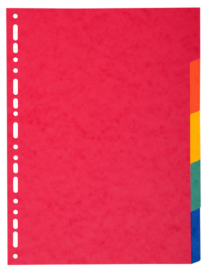 Exacompta Divider 5 Part A4 225gsm Pressboard Assorted Colours - 1405E - ONE CLICK SUPPLIES