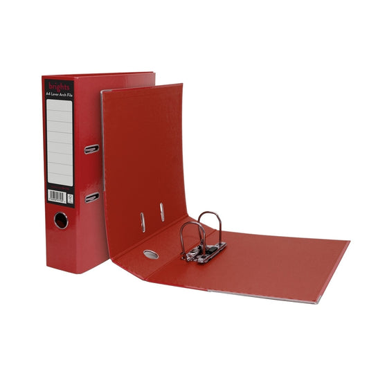 Pukka Pads A4 Red Brights Lever Arch File (BR-7758) - ONE CLICK SUPPLIES