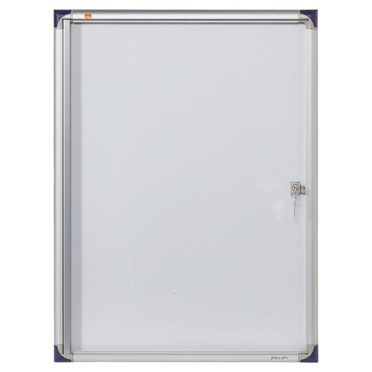 Nobo Extra Flat Magnetic Whiteboard Display Case Lockable 4 x A4 550x735mm 1900846 - ONE CLICK SUPPLIES