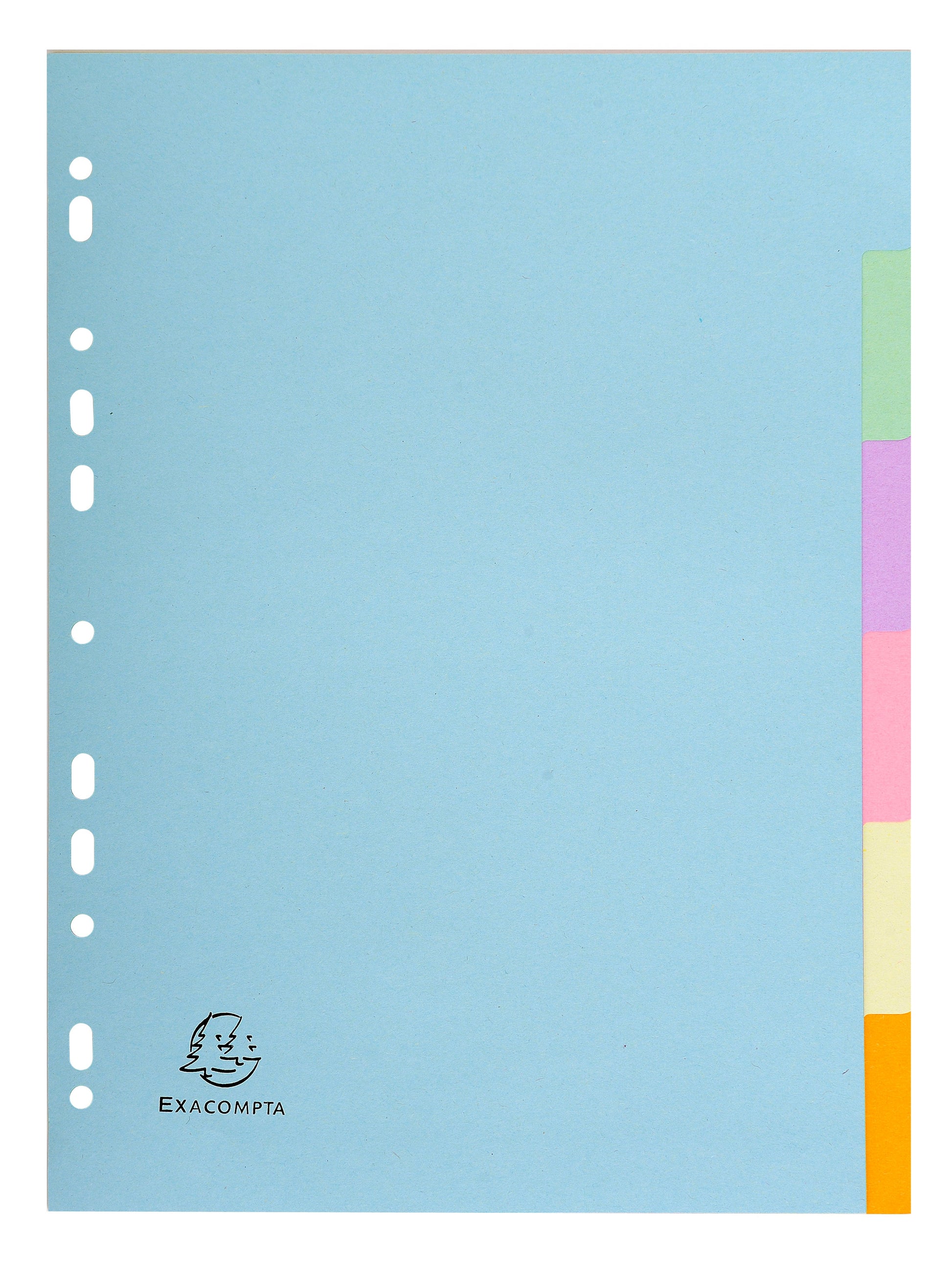 Exacompta Forever Recycled Divider 6 Part A4 170gsm Card Assorted Colours - 1606E - ONE CLICK SUPPLIES