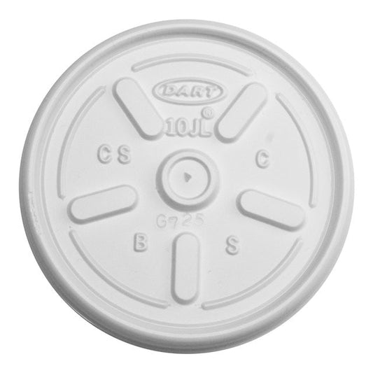 DART 10oz White Vented Lids 100's - ONE CLICK SUPPLIES