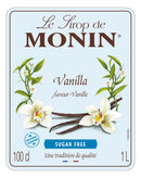 Monin Sugar Free Vanilla Coffee Syrup 1 Litre