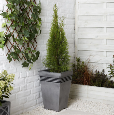 Milano Pewter 45cm Tall Planter