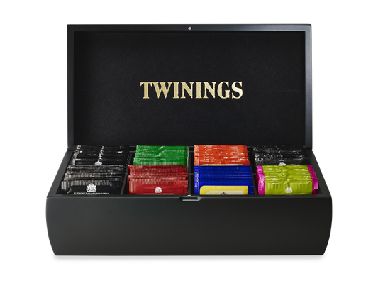 Twinings 8 Compartment Black Display Box (With Tea) - ONE CLICK SUPPLIES