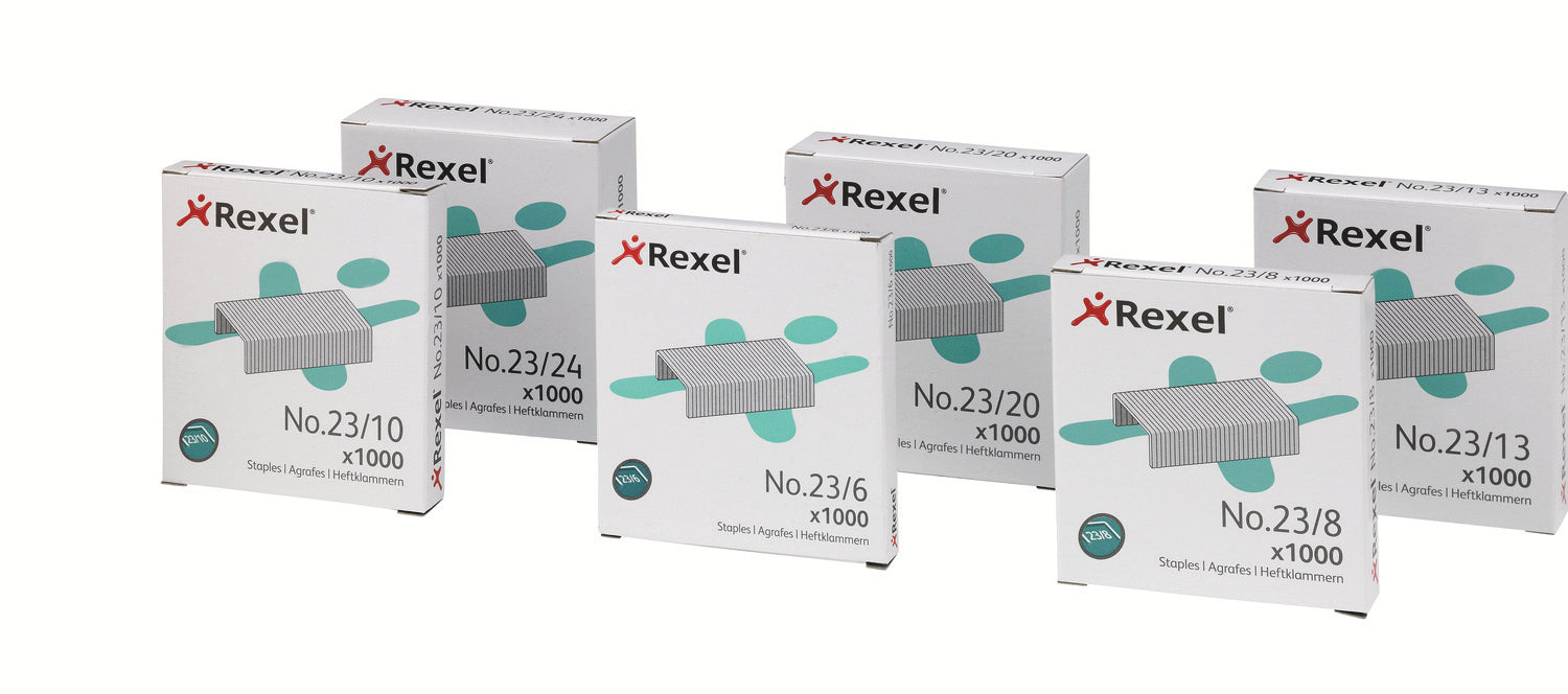 Rexel No 23/8 Staples (Pack 1000) 2101054 - ONE CLICK SUPPLIES