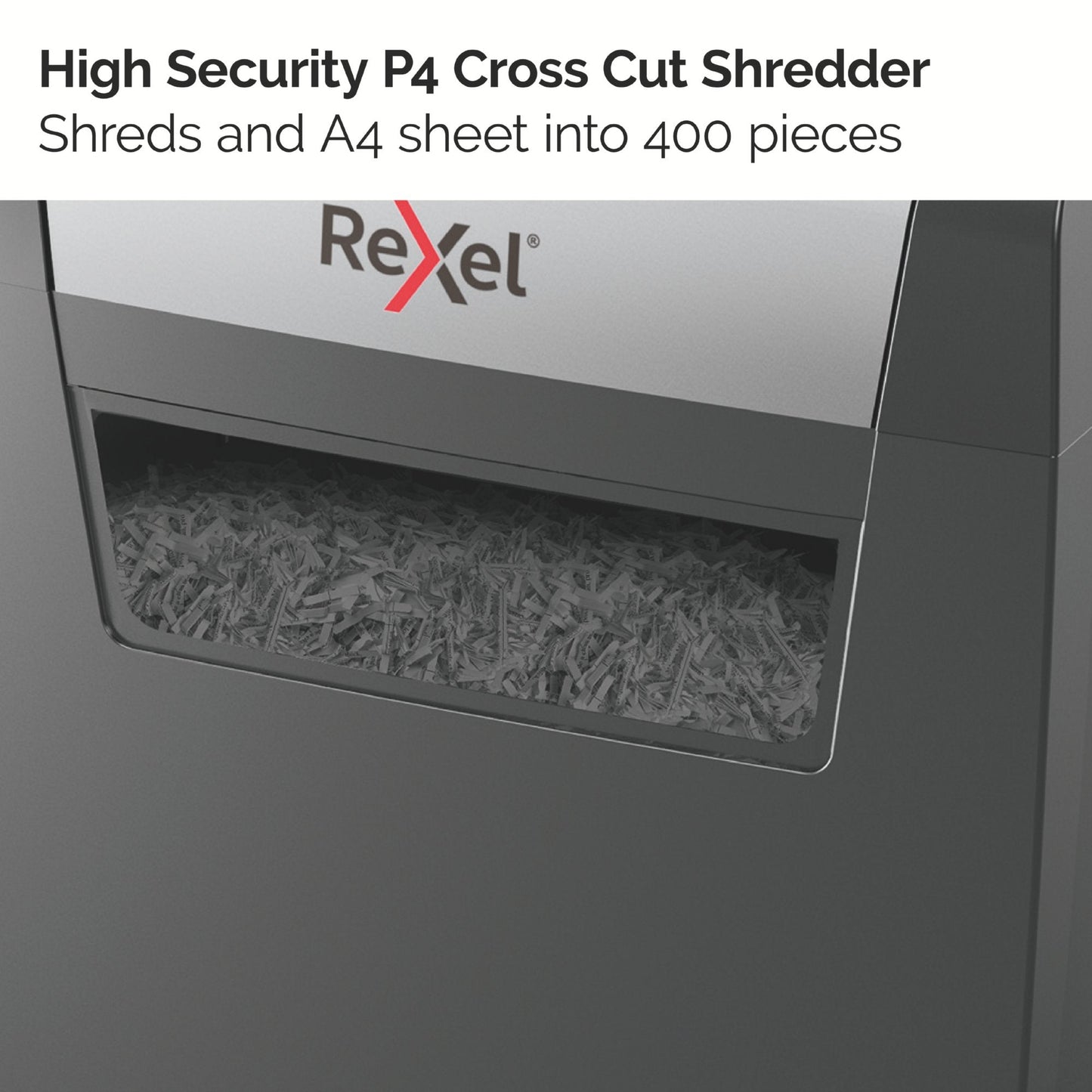 Rexel Momentum X406 Cross Cut Shredder 15 Litre 6 Sheet Black 2104569 - ONE CLICK SUPPLIES