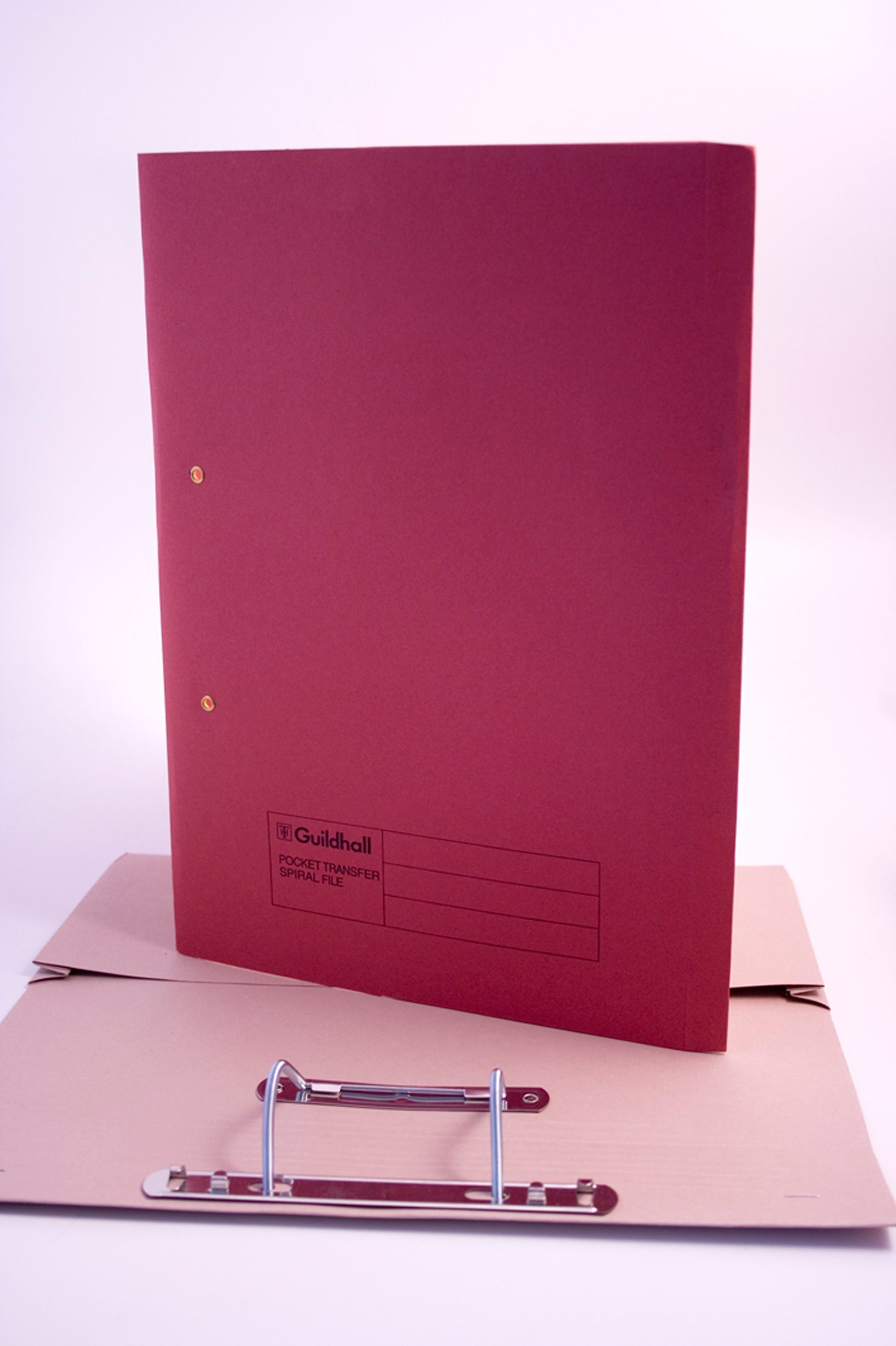 Guildhall Spring Pocket Transfer File Manilla Foolscap 420gsm Red (Pack 25) - 211/6005Z - ONE CLICK SUPPLIES