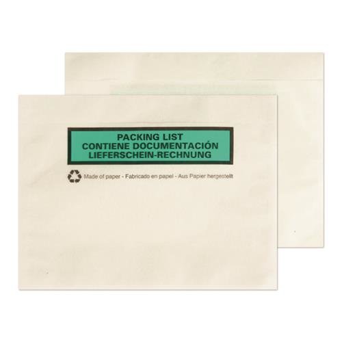 Blake Document Enclosed Wallet C6 Peel and Seal Clear (Pack 1000) - PAPDE22