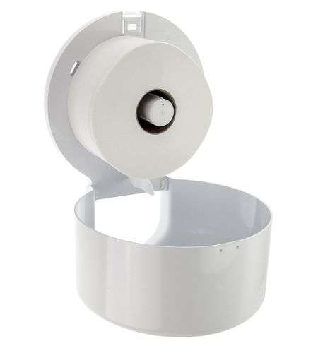 Blake & White Purely Smile Mini Jumbo Toilet Roll Plastic Dispenser | White