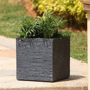 Strata Slate Pewter 32cm Short Square Planter