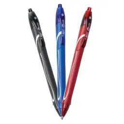 Bic Gel-ocity Quick Dry Gel Retractable Rollerball Pen 0.7mm Tip 0.3mm Line Blue (Pack 12) - 950442