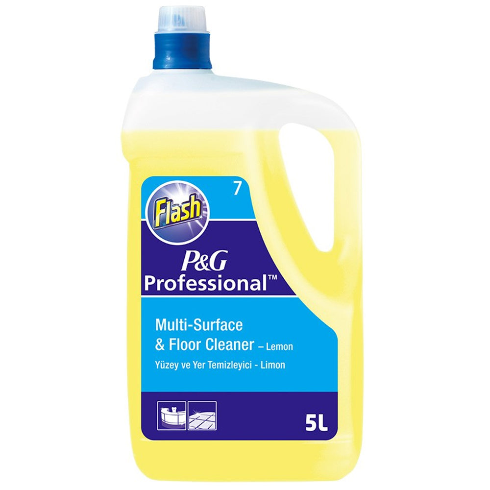 Flash Multi Surface & Floor Cleaner Lemon 5 Litre - ONE CLICK SUPPLIES