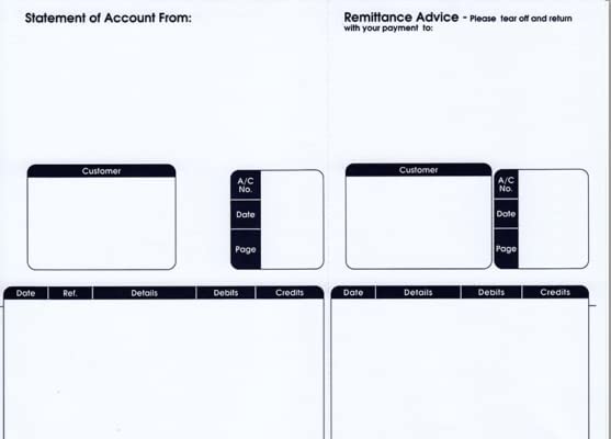 Sage (SE85S) Compatible A4 Statement/Remittance Advice Forms Pack 500's - ONE CLICK SUPPLIES