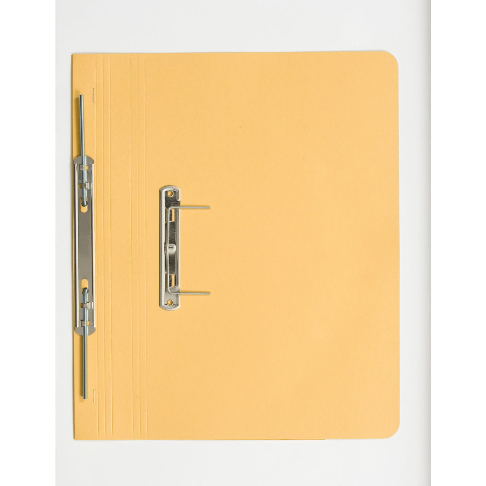 Guildhall Spring Transfer File Manilla Foolscap 285gsm Yellow (Pack 25) - 346-YLWZ - ONE CLICK SUPPLIES