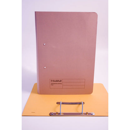 Guildhall Spring Transfer File Manilla Foolscap 315gsm Buff (Pack 50) - 348-BUFZ - ONE CLICK SUPPLIES