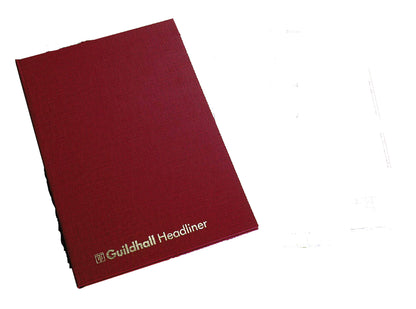 Guildhall Headliner Account Book Casebound 298x203mm 10 Cash Columns 80 Pages Red 38/10Z - ONE CLICK SUPPLIES