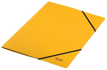 Leitz Recycle Card Folder With Elastic Band Closure A4 Yellow 39080015 - ONE CLICK SUPPLIES