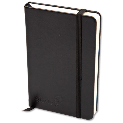 Silvine Executive SoftFeel A5 Notebook Black Code 197BK - ONE CLICK SUPPLIES