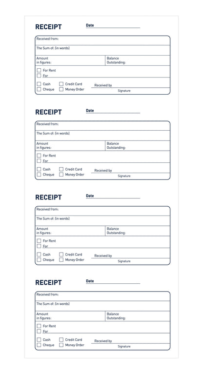 Challenge 280 x 141mm Duplicate Receipt Book Carbonless Taped Cloth Binding 200 Sets - 400048651 - ONE CLICK SUPPLIES