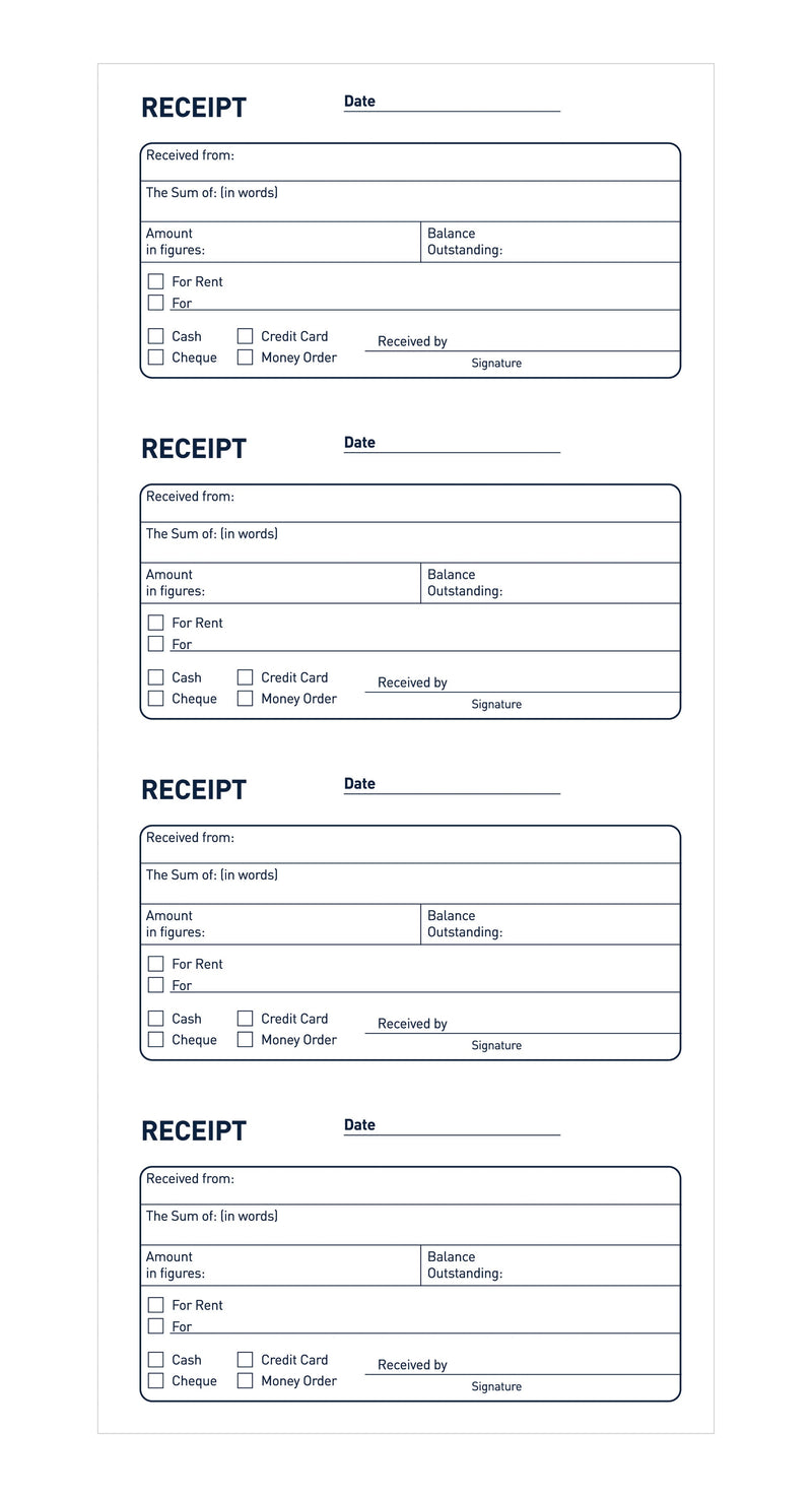 Challenge 280 x 141mm Duplicate Receipt Book Carbonless Taped Cloth Binding 200 Sets - 400048651 - ONE CLICK SUPPLIES