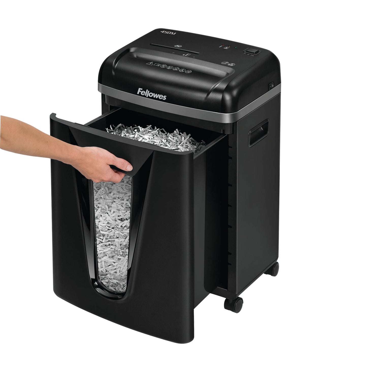 Fellowes Powershred 450M Micro Cut Shredder 22 Litre 9 Sheet Black 4074201 - ONE CLICK SUPPLIES