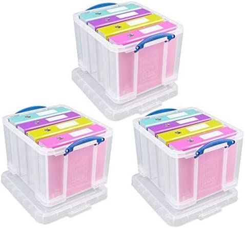 Really Useful Clear Plastic Storage Box 35 Litre - ONE CLICK SUPPLIES