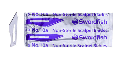 Swordfish Scalpel Blades No 10A Silver (Pack 100) - 43802 - ONE CLICK SUPPLIES