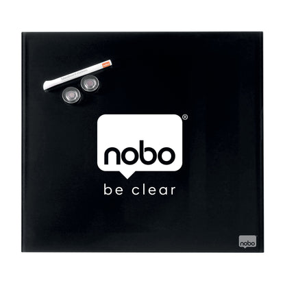 Nobo Magnetic Glass Whiteboard Tile 450x450mm Black 1903951 - ONE CLICK SUPPLIES