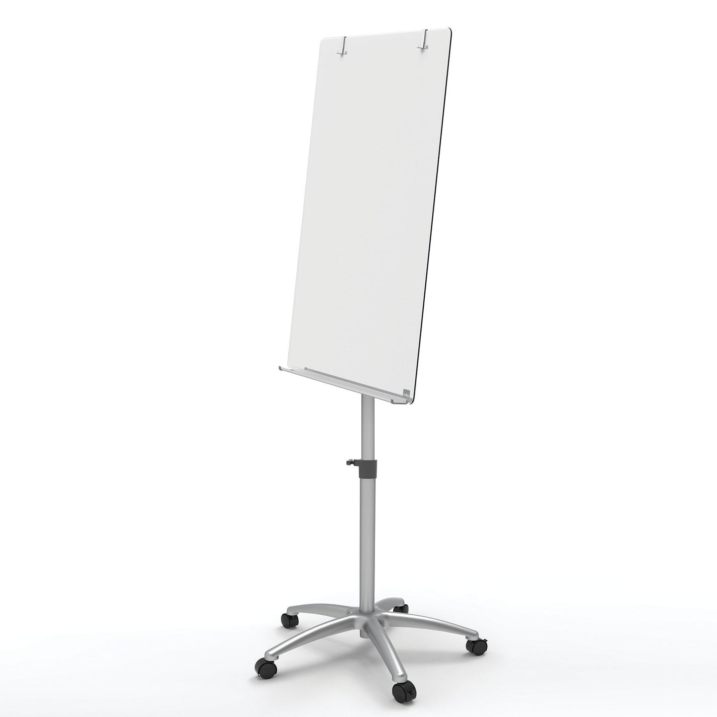 Nobo Glass Mobile Flipchart Easel Magnetic 700x1000mm Silver 1903949 - ONE CLICK SUPPLIES