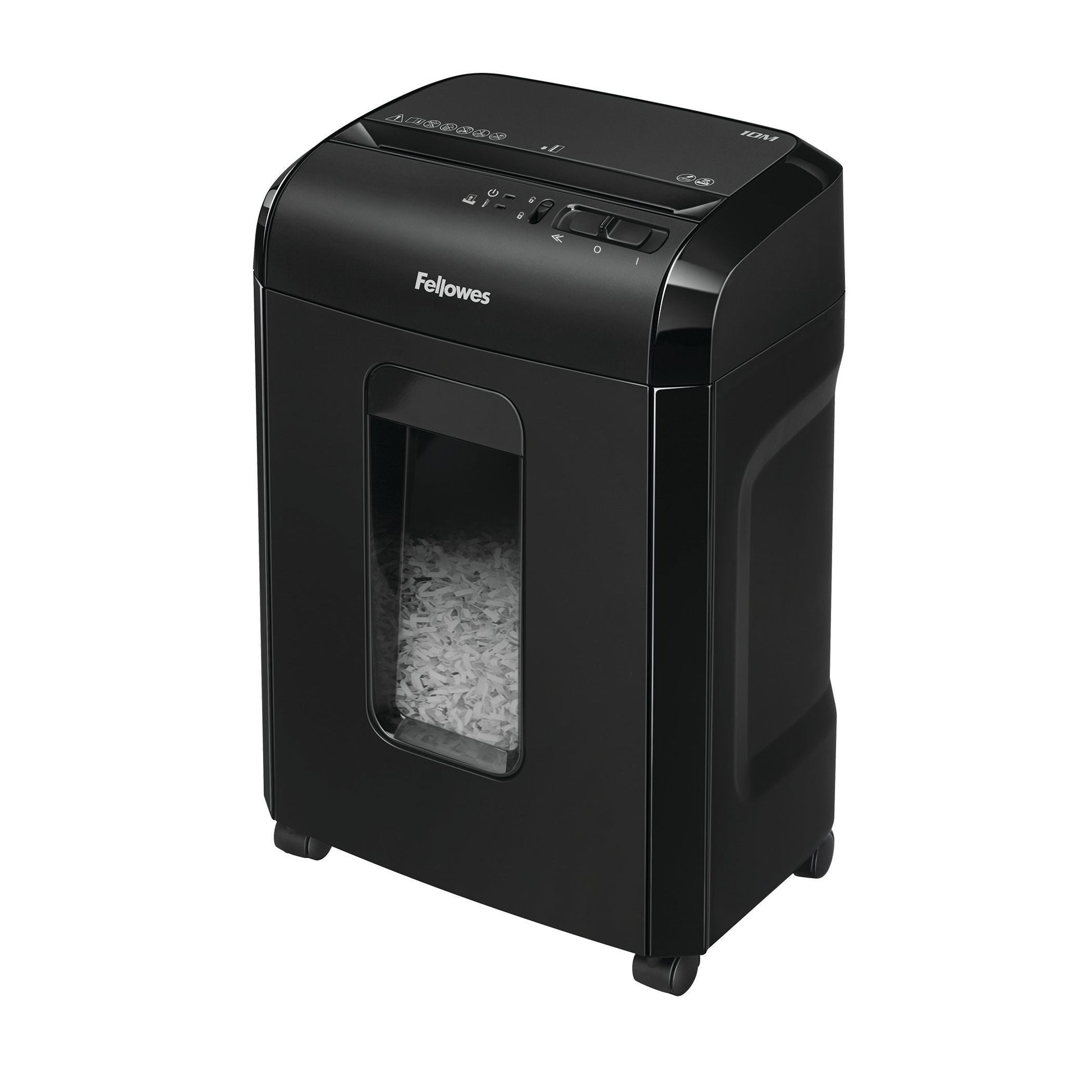 Fellowes Powershred 10M Micro Cut Shredder 19 Litre 10 Sheet Black 4630701 - ONE CLICK SUPPLIES