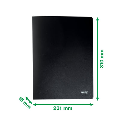 Leitz Recycle Polypropylene Display Book 40 Pockets A4 Black 46770095 - ONE CLICK SUPPLIES