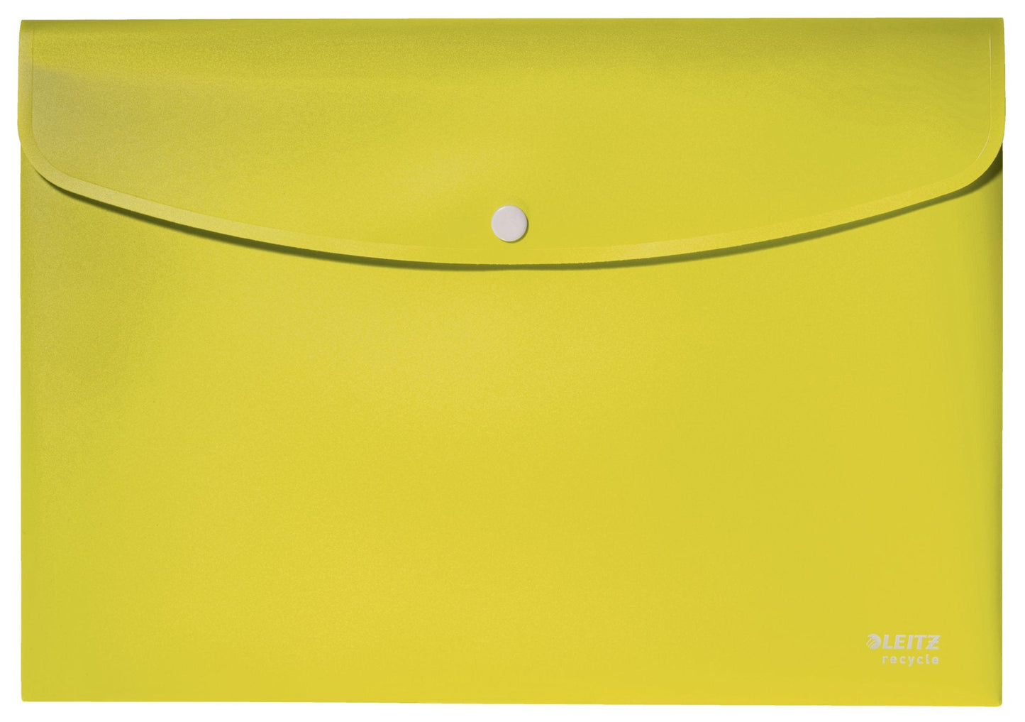 Leitz Recycle Polypropylene Document Wallet With Push Button Closure Yellow 46780015 - ONE CLICK SUPPLIES