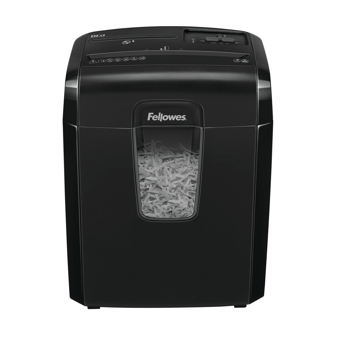 Fellowes Powershred 8Cd Cross Cut Shredder 14 Litre 8 Sheet Black 4692201 - ONE CLICK SUPPLIES