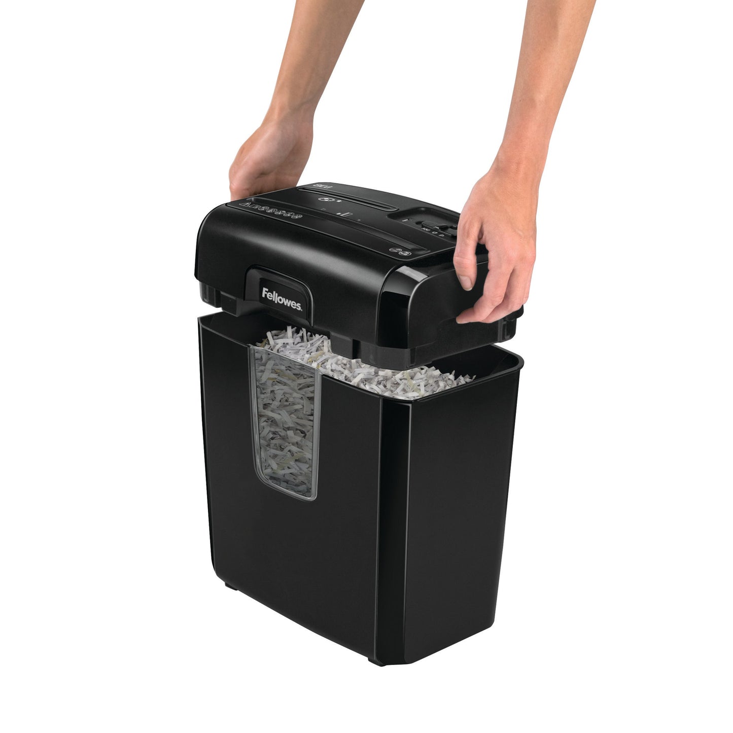 Fellowes Powershred 8Cd Cross Cut Shredder 14 Litre 8 Sheet Black 4692201 - ONE CLICK SUPPLIES