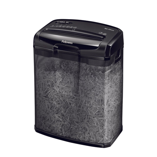 Fellowes M-7Cm Cross Cut Shredder 13 Litre 7 Sheet Black 4701901 - ONE CLICK SUPPLIES