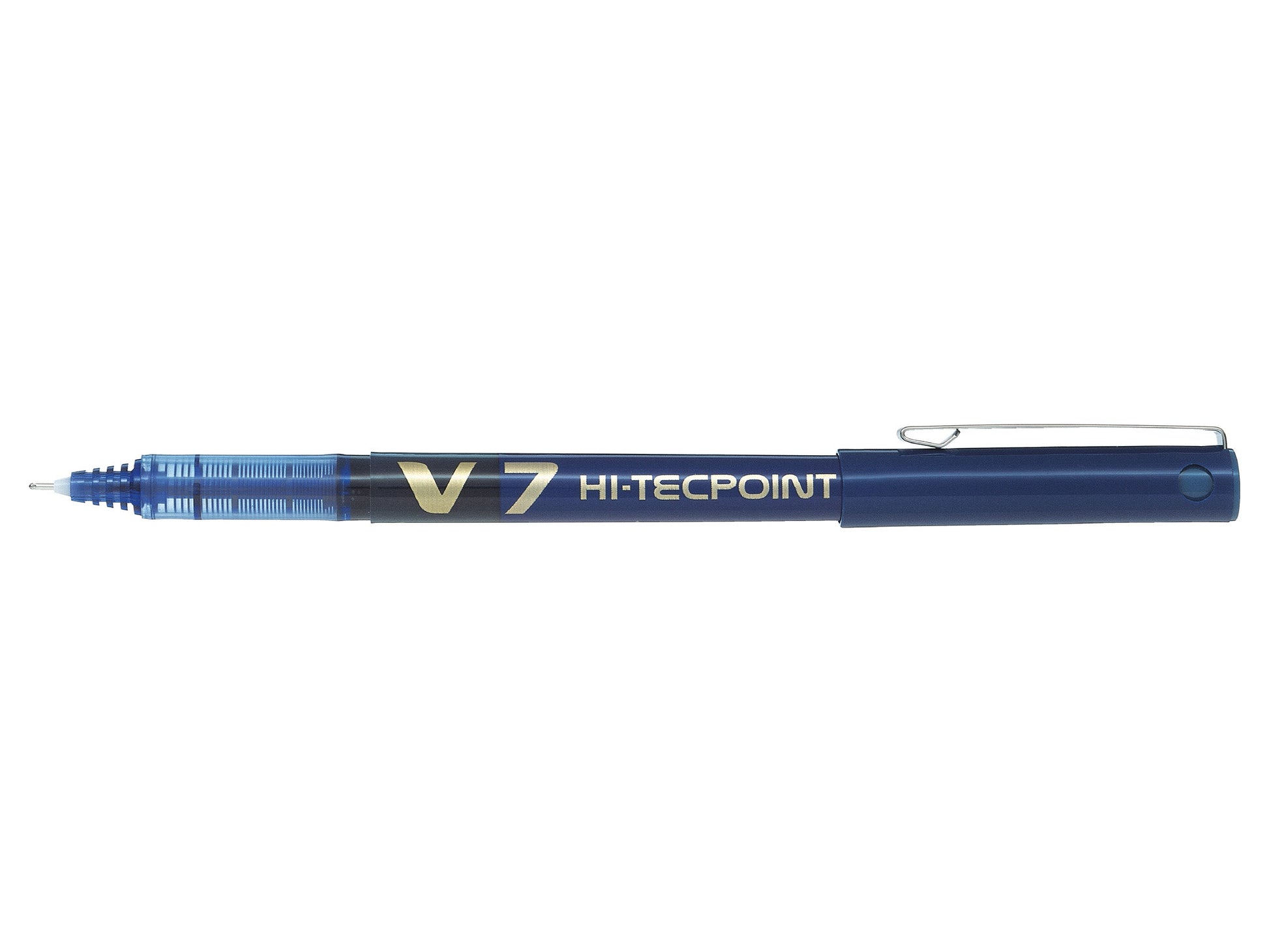 Pilot V7 Hi-Tecpoint Liquid Ink Rollerball Pen 0.7mm Tip 0.5mm Line Blue (Pack 12) - 101101203 - ONE CLICK SUPPLIES