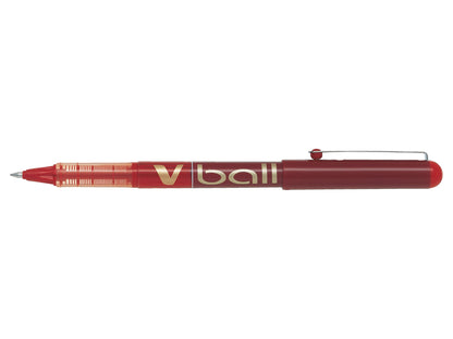 Pilot VBall Liquid Ink Rollerball Pen 0.7mm Tip 0.4mm Line Red (Pack 12) - 4902505134722SA - ONE CLICK SUPPLIES