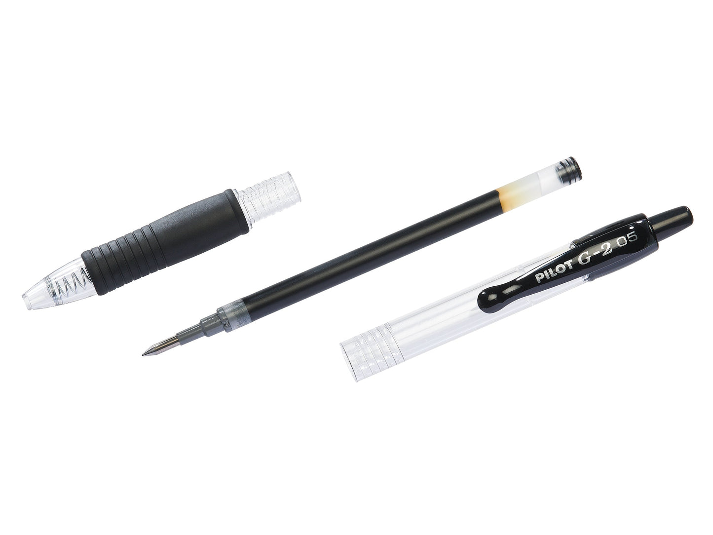 Pilot G-205 Retractable Gel Rollerball Pen 0.5mm Tip 0.32mm Line Black (Pack 12) - 40101201 - ONE CLICK SUPPLIES