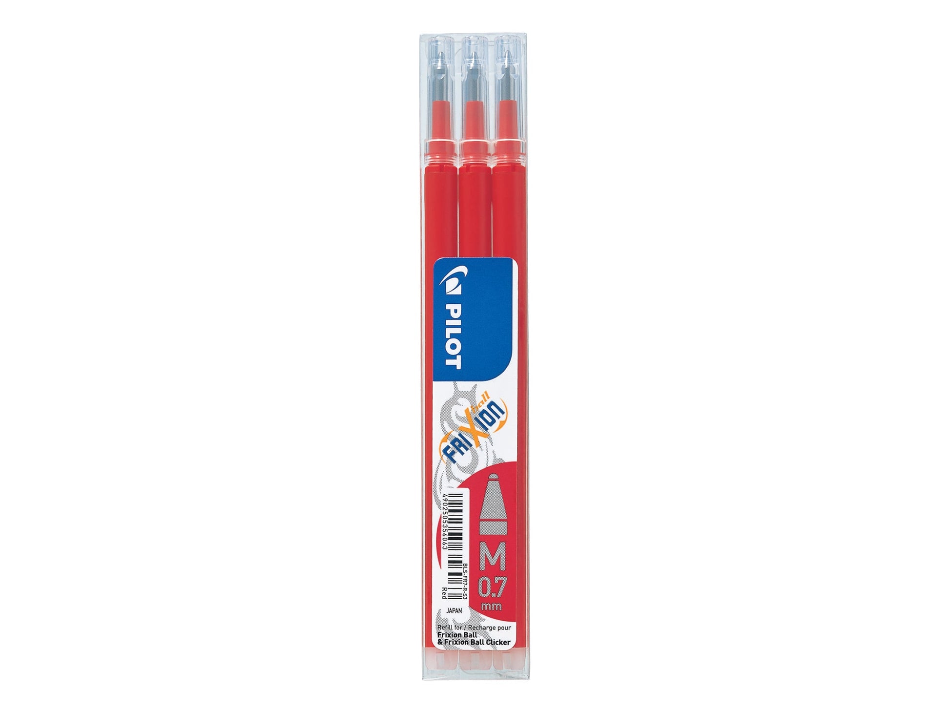 Pilot Refill for FriXion Ball/Clicker Pens 0.7mm Tip Red (Pack 3) - 75300302 - ONE CLICK SUPPLIES