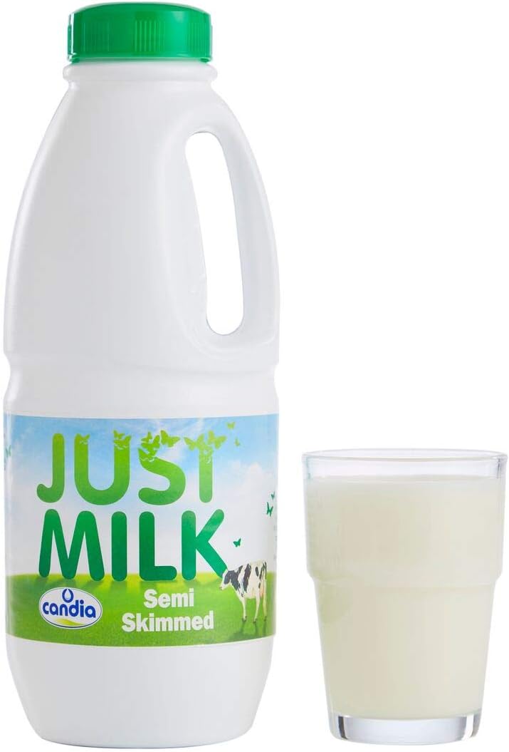 Candia Semi Skimmed Long Life JUST MILK Bottles (6 x 1L)