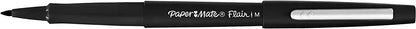 Paper Mate Flair Fibre Tip Pen Medium Point 0.7mm Black (Pack 12) S0190973