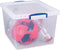 Really Useful Clear Plastic (Nestable) Storage Box 33.5 Litre